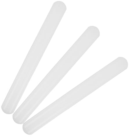 TOYANDONA Mattarello in Plastica Alimentare Bianco 3 Pezzi Set, Bastoncini per Impasto Antiaderenti, Rotolamento per Pasta, Pane e Glassa Fondente, Utensili da Cucina per Uso Domestico