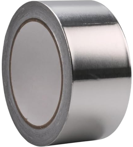 PXAMORTEL Aluminiumfolienband-Rolle Aluminiumfolienband, silberfarben, 10 m, verschiedene Größen, hitzebeständige Abdichtung, Isolierung, EMI-Abschirmung(0.06mmx10mm)