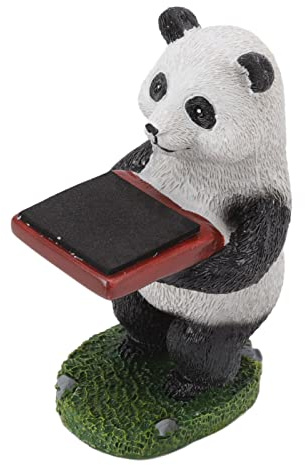VGEBY Dekorativt Klockställ i Harts 3D Handgjord Figur för Hemvisning och Smyckeförvaring (Panda)
