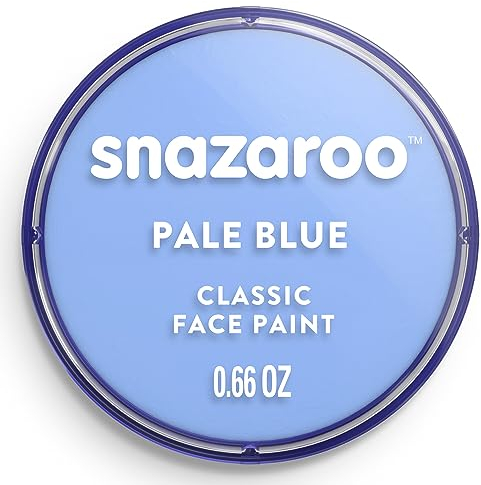 Snazaroo - Pittura Per Viso e Corpo, Trucchi da Viso per Travestimenti, per Bambini e Adulti, 18ML, Colore Blu Chiaro