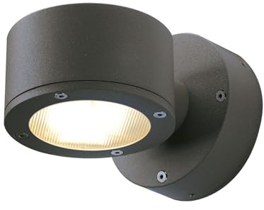 SLV Vägglampa SITRA | down-light för effektiv utomhusbelysning av väggar och entréer | LED-strålkastare, spot, vägglampa, utomhuslampa, trädgårdslampa, vägbelysning | GX53, 9 W max, EEK till B-A++