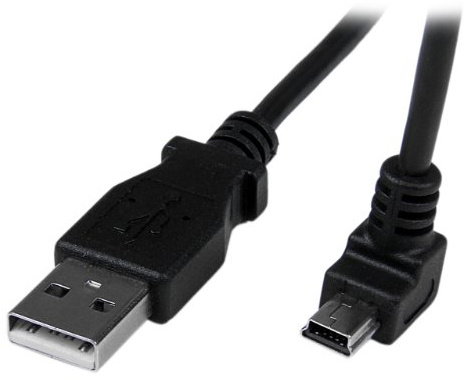 StarTech.com 2m USB auf Mini USB Anschlusskabel abgewinkelt - USB A zu Mini B Kabel - 1 x USB A (St), 1 x USB Mini B (St) - Schwarz