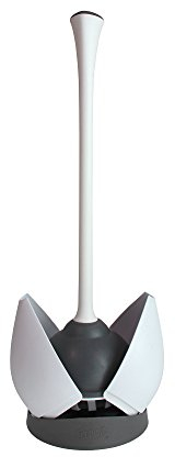 Clorox 620027 WC-Saugglocke und Versteck Caddy Badezimmer Combo, Gummi, Weiß/Grau, 1-Pack