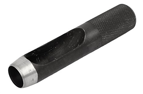 sourcing map Leder Dichtung Gurt Gürtel Hohlloch Stanz Hand Werkzeug Schwarz 15mm Dmr DE de
