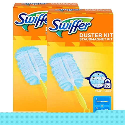 Swiffer Kit de démarrage – Poignée + 3 lingettes (Lot de 2)