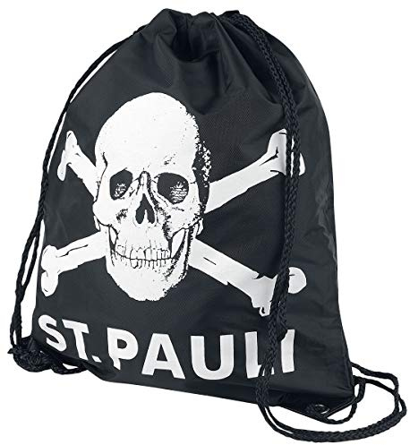St. Pauli Totenkopf Turnbeutel schwarz