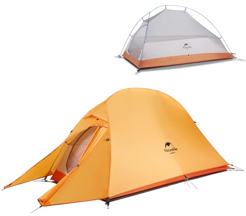 Naturehike Cloud-up Ultralight 1 Persona Tenda Impermeabile Double-Layer Camping Campeggio (210T Arancia aggiornare)