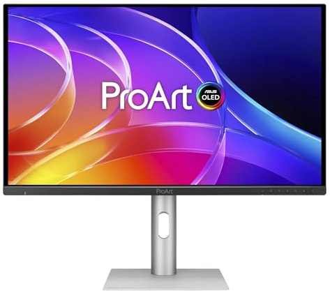 ASUS ProArt Pantalla OLED PA279CDV Monitor Profesional (27, 4K UHD (3840 x 2160), QD-OLED, 120Hz, HDR10, 99% DCI-P3, DeltaE <1,5, Calman, USB-C 96W Power Delivery, Ergonómico, DisplayWidget