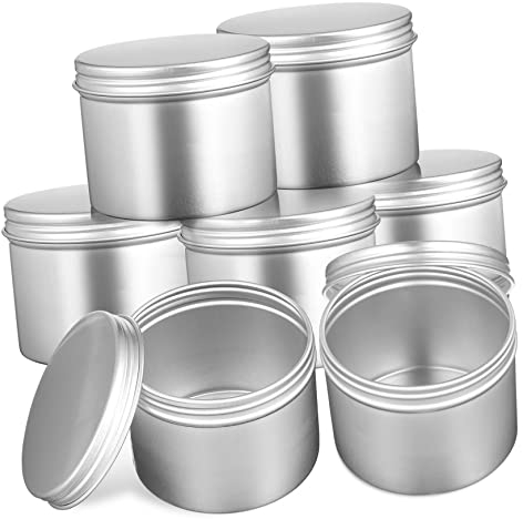 Cabilock 20pezzi Lattine in Alluminio Rotonde Vuote Con Coperchi Vite Per Cosmetici Candele Caramelle e Oggetti Piccoli
