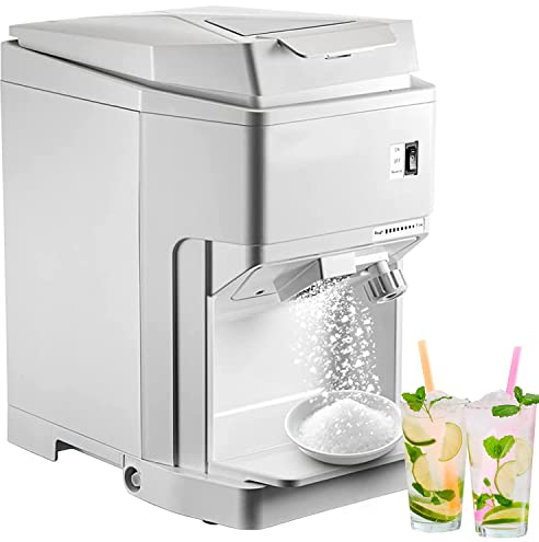 DEHIWI Elektrische Ice Crusher Ice Shaver Machine Zerkleinerer Eiscrusher Schnee-Kegel-Maschine 320 U/min 250W EIS-Zerkleinerer,200 kg/h Einstellbare Eisfeinheit,für Zuhause Küche Café Bar,220V
