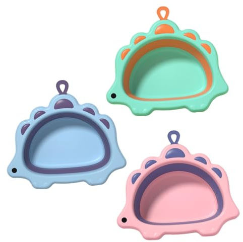 Toyvian 3stücke Teiliges Mädchen Waschbecken Tragbare Faltbare Waschbasins Für Gesichtswäsche Vielseitig Einsetzbar Cartoon-design