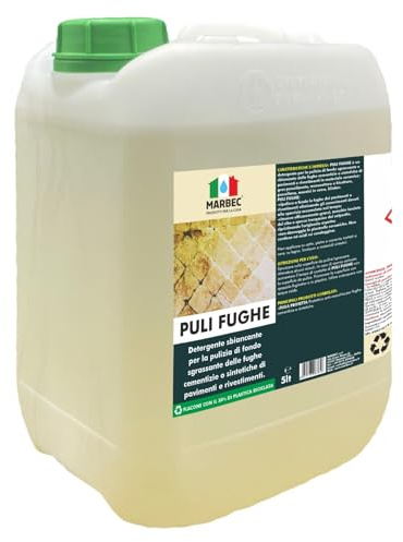 MARBEC Puli fughe 5LT | Detergente sgrassante per fughe, sbianca e rimuove sporco ostinato da gres e ceramica