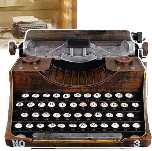 WhAeoy Manuelle Schreibmaschine (kein Tippen Erlaubt), Antikes Schreibmaschinenmodell, Ornament-Schreibmaschine, Desktop-Sammlerstück, Retro-Schreibmaschine,A