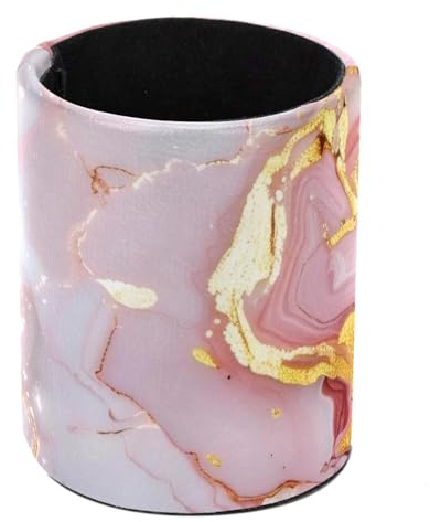 Eslifey Stifthalter, runder Stifthalter für den Schreibtisch, Goldener rosa Marmordruck, Stiftebecher, Make-up-Pinselhalter, Ständer, Display, Schreibtisch, Schreibwaren, Organizer für Zuhause, Büro,