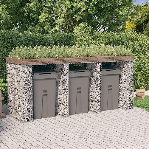 Kangmusi Gabionen-M¨¹lltonnenbox 270x91x120 cm Verzinktes Eisen, kangmusi151337