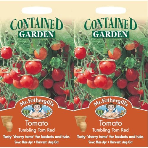 Mr Fothergill's 13590 Vegetable Seeds, Tomato Tumbling Tom Red (Pack of 2)
