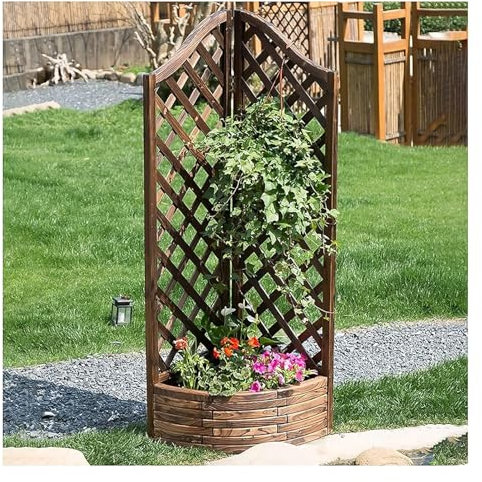 Soporte para Plantas de Interior, Soporte para Plantas de Madera, Armario de Almacenamiento para Patio y jardín al Aire Libre, cobertizo para estación de Trabajo con Mesa, para Porche, Patio