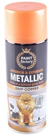 YSAMAX Metallic Spray Paint, Quick Drying Bright Finish, Versatile Uses, Long-Lasting, Stunning Visual Effect, Easy Application, Deep Copper, 400 ML