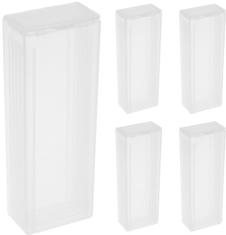 JECOMPRIS Mikroskop Objektträgerhalter 2 Sets Mit 5 Fächern Je Set Aus Robustem Abs Kunststoff Für Sichere Aufbewahrung Von Mikroskop Diaspeicher Labor Zubehör