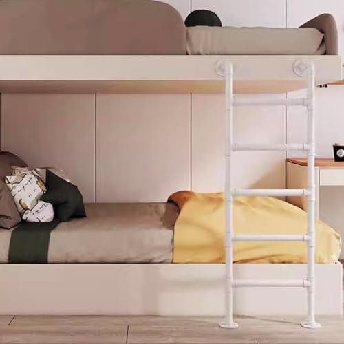 Scaletta per letto a castello, in metallo, montaggio a parete, per 4 letti da 2,4 m, carico 136 kg, in ferro battuto, cantina, scaletta di sicurezza (115 cm)