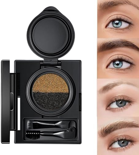 Augenbrauen-Make-up, zweifarbige Augenbrauen-Mascara | Augenbrauen- und Eyeliner-Creme mit Stempel, wasserfester Augenbrauenpuder mit doppelseitigem Pinsel für Damen