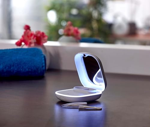 Northpoint Ultraschall Kontaktlinsenreiniger mit 58 kHz, Beleuchtung, Spiegel & Zubehör, USB-C