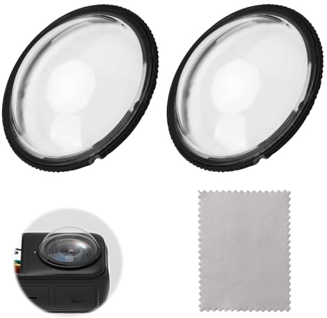 APOMOONS 2 Pezzi Custodia Protettiva Girevole per Obiettivo Protezione Lenti Standard Compatibile con Insta360 X4 - Copertura Perfetta E Resistente Ai Graffi con Panno di Pulizia