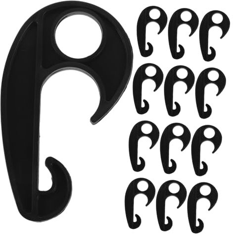 KOMBIUDA 20pezzi Gancio per Telone in Plastica PVC Gancio per Rete da Carico per Auto per Copertura Ombreggiante Elastico Antiurto per Telo Copriauto per Campeggio e Protezione da Vento