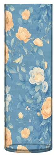 Blaue Begonien-Blumenvasen aus Kunststoff, zylinderförmig für Blumen, 30 x 9 cm, Hurricane-Vase, unzerbrechliche Vasen für Zuhause, Küche, Tisch, Bibliothek, Party-Dekoration