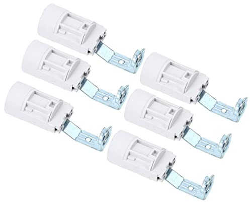 FIXOSHEE Douilles E14 Installation Facile 6pcs en Alliage de Zinc et Plastique Blanc Résistant la Rouille pour Candélabre pour Expositions et Éclairage Décoratif