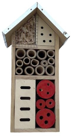 kowaku Bienenhaus Aus Holz Zum Aufhängen, Bienenkasten Aus Holz für Schmetterlinge, Marienkäfer, Nützlich