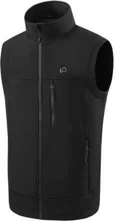 Wilgure Gilet termico da uomo con connettività USB 3 Opzione di calore 9 Cuscinetti riscaldanti Giacche Riscaldate Per E Scaletta Sport Inverno Giacche Riscaldate Per Gli Uomini, Nero , M
