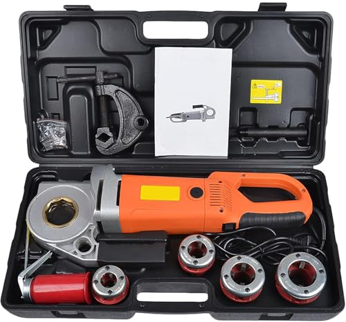 Filettatrice Elettrica Per Tubi, Filettatrice Per Tubi Da 2300 W, Kit Di Azionamento Elettrico Portatile Per Impieghi Gravosi, Motore Interamente In Rame, Chiave Industriale Per Cerniere, Utensili