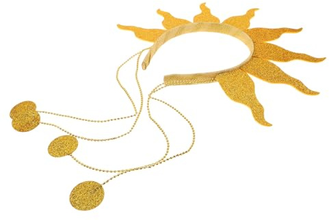 Didiseaon Serre-tête Flamme Scintillante pour Adultes et Garçon Fille Bandeau Soleil Festif Léger et Solide Accessoires Cheveux Carnaval Halloween Anniversaire