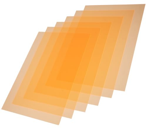 Zerodeko Lichtfilter Folie 6 Stück-Pack PVC für Fotografie und Bühnenbeleuchtung Warmweiß Orangefarbene Acrylplatte 20X30cm für LED und Blitzlicht Geeignet