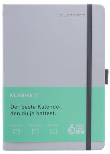 KLARHEIT 8 Produktivitätsplaner A5 – 6-Monats-System für Fokus, Zielsetzung & Stressabbau – Hardcover Notizbuch mit Vision-Action-Reflection Framework & Stifthalter, Made in Germany | Light