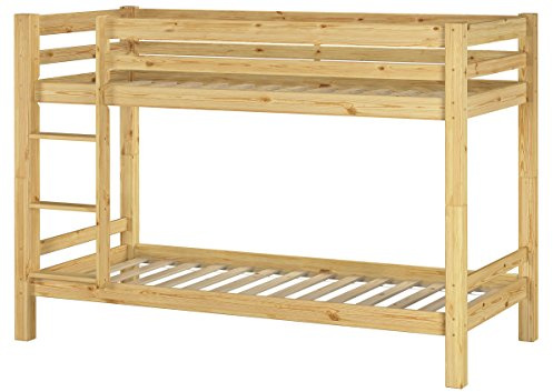 Erst-Holz®Kinderetagenbett 90 x 200 Kiefer in Natur 2 Rollroste