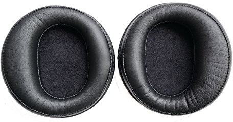 Paio di padiglioni auricolari di ricambio in pelle imbottita, compatibili con Denon AH-D7000, AH-D5000, AH-D2000 e Fostex TH900, TH600, colore nero