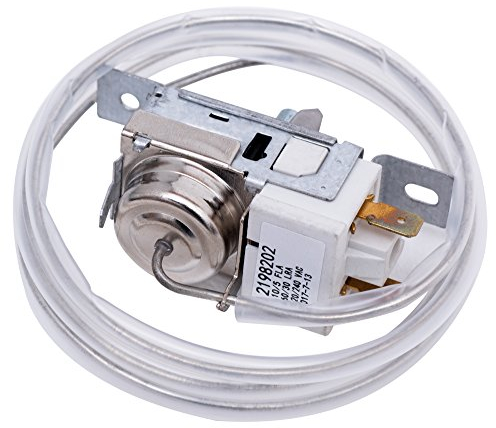 UPGRADED 2198202 Refrigerator Cold Control Thermostat Replacement - Compatible with Whirlpool & Kenmore Refrigerators - Replaces 2161284 2198201 PS11739232 AP6006166 WP2198202 161284 1110552