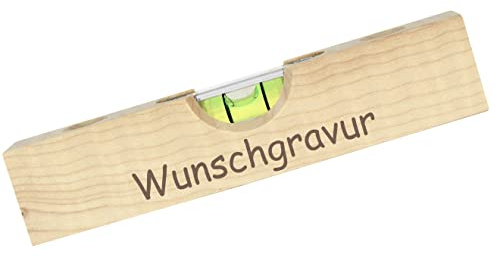 Mini-Wasserwaage mit individueller Gravur - Name oder Spruch - persönliches Geschenk für Schreiner, Zimmerer, Architekten, Heimwerker - Geschenkidee von Geschenkissimo