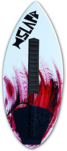 USA Made Slapfish Skimboards 52 Fiberglass & Carbon - No Rider Weight Limit - with Traction Deck Grip - Kids & Adults - 4 Colors… (Red Board + Arch Bar)