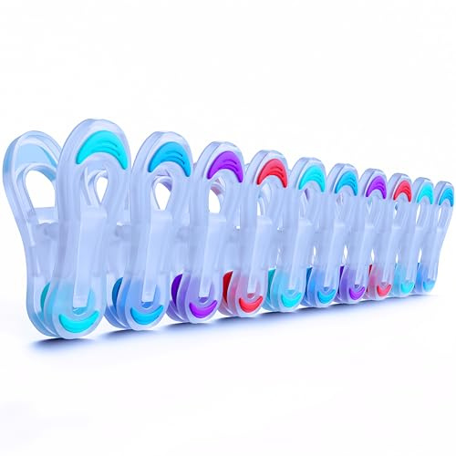 Clothes Pegs for Washing Line, Soft Grip, No Metal, No Rust, Springless Laundry Pegs for Airers & Rotary Dryers, Gentle on Fabrics, Pack of 60