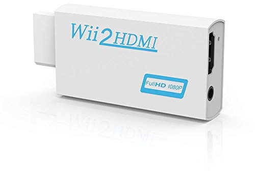 Konsolen Adapter,Wii to HDMI 720p/1080P HD Converter Adapter mit 3,5mm Audioausgang Wii zu HDMI Konverter für Wii Monitor Beamer Fernseher.