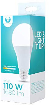 FOREVER 3x LED-Lampe E27 A65 18W Leuchtmittel Birne 3000K Warmweiß 1680 Lumen Lampe ersetzt 110W Glühbirne Energiesparlampe 230V