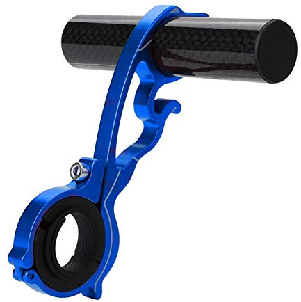 Barra de extensión Boaby - Soporte de extensión extensor de manillar de ciclismo para bicicleta Soporte para lámpara/Unidades/Faros/Cámaras GPS(Azul)