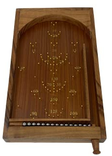 Thorness Large Bagatelle Table Top Wooden Pinball Game Brass Retro Art Décor Vintage Fashioned Game Perfect for Pub Bar Shed Christmas Game Work Parties Birthday Parties, Multicolor