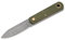 Böker Manufaktur Solingen feststehendes Messer Barlow BFF Micarta-mit konturierten Griffschalen aus texturiertem Micarta-passgenaue schwarze Lederscheide, Grün, 15,5cm