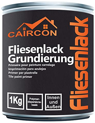 CAIRCON Grundierung für Fliesenlack Fliesengrund Haftgrund Fliesengrundierung 1Kg