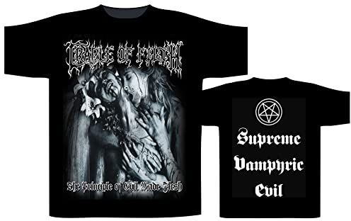 Cradle of Filth Supreme Vampiric Evil Black Official Tee T-Shirt Mens Unisex (Large)