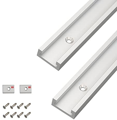 Duchunsheng 2 Stück T Slot Rail T-Track 30 40 50 60 80 100 122 cm T-Slot Track Aluminium C-Profile Suitable for M8 Screw Aluminium Schiene T-Schiene, T-Schienen Schieber Tischsägen Schlitten